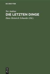 book Die Letzten Dinge