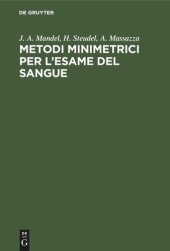 book Metodi minimetrici per l’esame del sangue