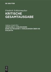 book Kritische Gesamtausgabe: Band 10/Teilband 1+2 Vorlesungen über die Dialektik