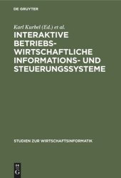 book Interaktive betriebswirtschaftliche Informations- und Steuerungssysteme