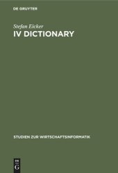 book IV Dictionary: Konzepte zur Verwaltung der betrieblichen Metadaten