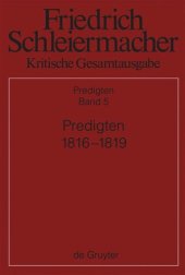 book Kritische Gesamtausgabe: Band 5 Predigten 1816-1819