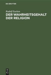 book Der Wahrheitsgehalt der Religion