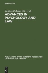 book Advances in Psychology and Law: International Contributions