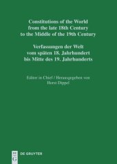 book Constitutions of the World from the late 18th Century to the Middle of the 19th Century: Vol. 13 Constitutional Documents of Portugal and Spain 1808–1845