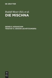 book Die Mischna: Traktat 5 Arakin (Schätzungen)