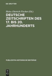 book Deutsche Zeitschriften des 17. bis 20. Jahrhunderts