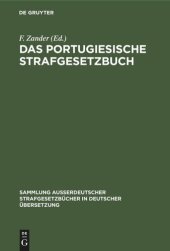 book Das portugiesische Strafgesetzbuch