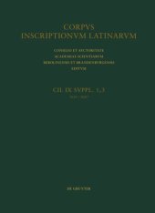 book Corpus inscriptionum Latinarum: Fasc 3 Marsi – Aequi