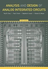 book Analysis and Design of Analog Integrated Circuits, 5th Edition