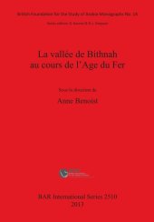 book La vallée de Bithnah au cours de l'Age du Fer