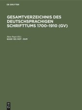 book Gesamtverzeichnis des deutschsprachigen Schrifttums 1700–1910 (GV): Band 120 Rot - Rum