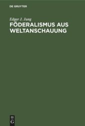 book Föderalismus aus Weltanschauung