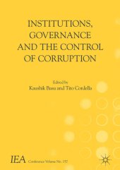 book Institutions, Governance and the Control of Corruption (International Economic Association Series)