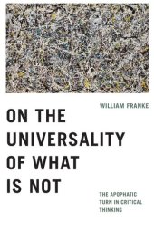 book On the Universality of What Is Not: The Apophatic Turn in Critical Thinking