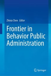 book Frontier Research in Behavioral Public Administration