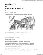 book Causality in natural science (American lecture series, publication no. 213. American lectures in philosophy)