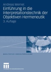 book Einfuhrung in die Interpretationstechnik der Objektiven Hermeneutik 3. Auflage