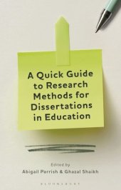 book A Quick Guide to Research Methods for Dissertations in Education