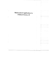 book Mathematical Applications in Political Science II.