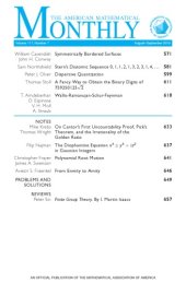 book American Mathematical Monthly, volume 117, August September 2010