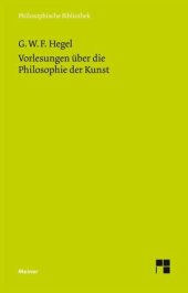 book Vorlesungen über die Philosophie der Kunst: Herausgegeben:Gethmann-Siefert, Annemarie