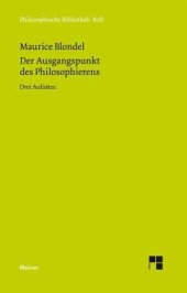 book Der Ausgangspunkt des Philosophierens: Drei Aufsätze