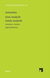 book Erste Analytik. Zweite Analytik: Organon Band 3/4. Zweisprachige Ausgabe