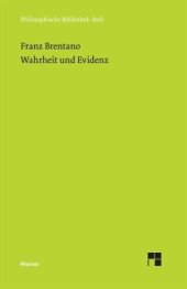 book Wahrheit und Evidenz: Erkenntnistheoretische Abhandlungen und Briefe