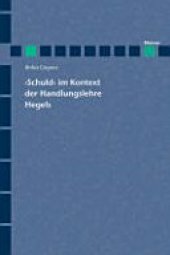 book 'Schuld' im Kontext der Handlungslehre Hegels