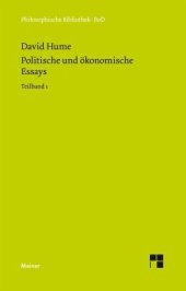 book Politische und ökonomische Essays. Teilband 1