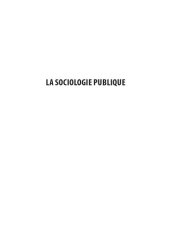 book ORIENTATIONS CRITIQUES SUR L’USAGE DE LA CONNAISSANCE SOCIOLOGIQUE DANS LA SOCIÉTÉ CONTEMPORAINE