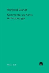 book Kritischer Kommentar zu Kants Anthropologie in pragmatischer Hinsicht (1798)