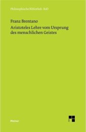 book Aristoteles Lehre vom Ursprung des menschlichen Geistes