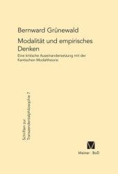 book Modalität und empirisches Denken: Eine kritische Auseinandersetzung mit der Kantischen Modaltheorie