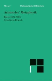 book Metaphysik 1 (Kt): Erster Halbband: Bücher 1 (A) - 5 (E)