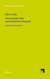 book Versuch über den menschlichen Verstand. Band II: Buch III und IV