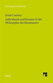 book Individuum und Kosmos in der Philosophie der Renaissance: Anhang: Some Remarks on the Question of the Originality of the Renaissance