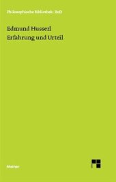 book Erfahrung und Urteil: Untersuchungen zur Genealogie der Logik