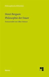 book Philosophie der Dauer: Textauswahl von Gilles Deleuze