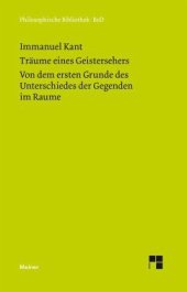 book Träume eines Geistersehers. Der Unterschied der Gegenden im Raume