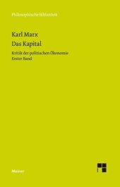 book Das Kapital: Kritik der politischen Ökonomie. Erster Band