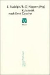 book Kulturkritik nach Ernst Cassirer