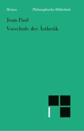 book Vorschule der Ästhetik