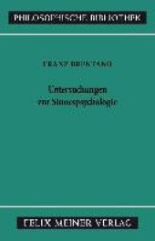 book Untersuchungen zur Sinnespsychologie