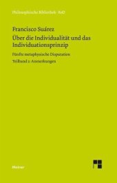 book Über die Individualität und das Individuationsprinzip II: Fünfte metaphysische Disputation. Anmerkungen. Zweisprachige Ausgabe