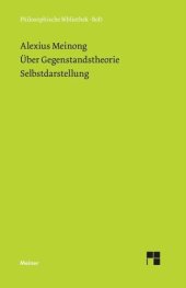 book Über Gegenstandstheorie. Selbstdarstellung