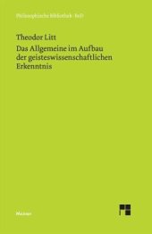 book Das Allgemeine im Aufbau der geisteswissenschaftlichen Erkenntnis