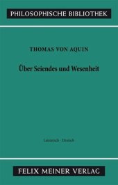 book Über Seiendes und Wesenheit: Zweisprachige Ausgabe