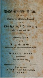 book Vaterländisches Archiv, oder Beiträge zur allseitigen Kentnnis des Königreichs Hannover, wie es war und ist